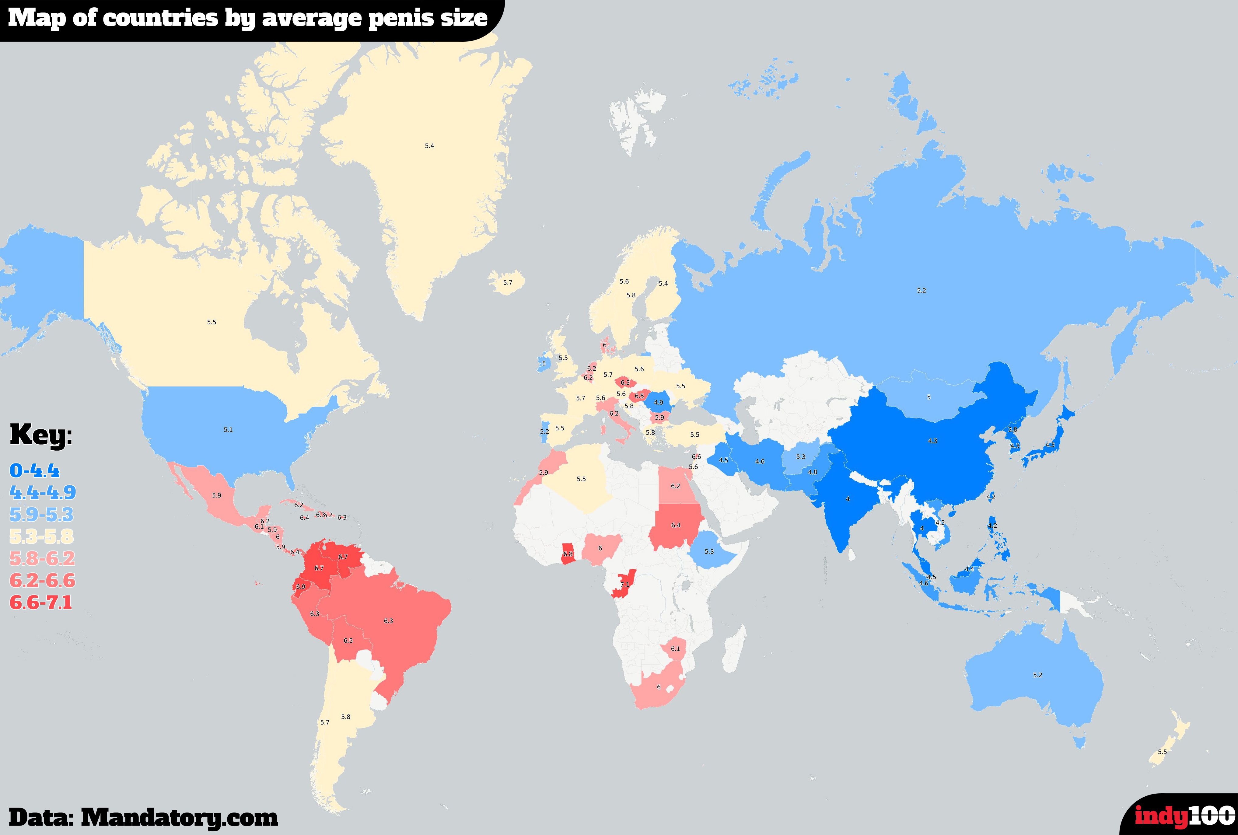 Size Comparison: Average Women Breast Size by Country 