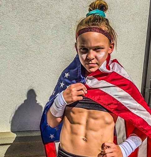 Girl power: Young gymnast, 10, stuns social media with six-pack abs - NZ  Herald