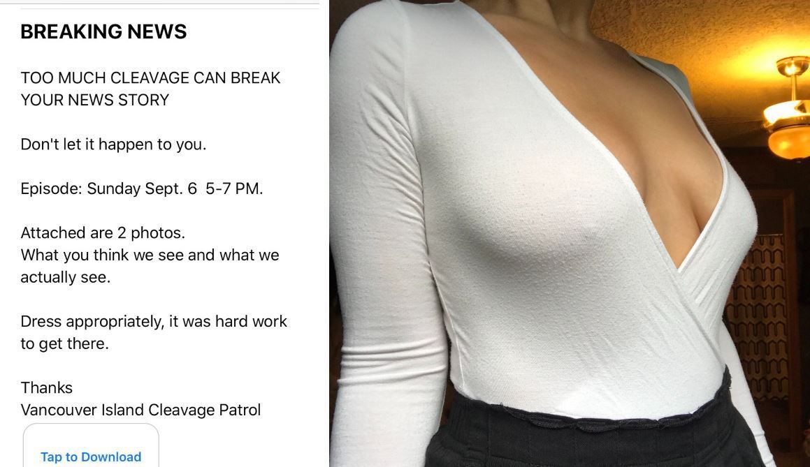 Low-Cut Tops - Too Much Cleavage