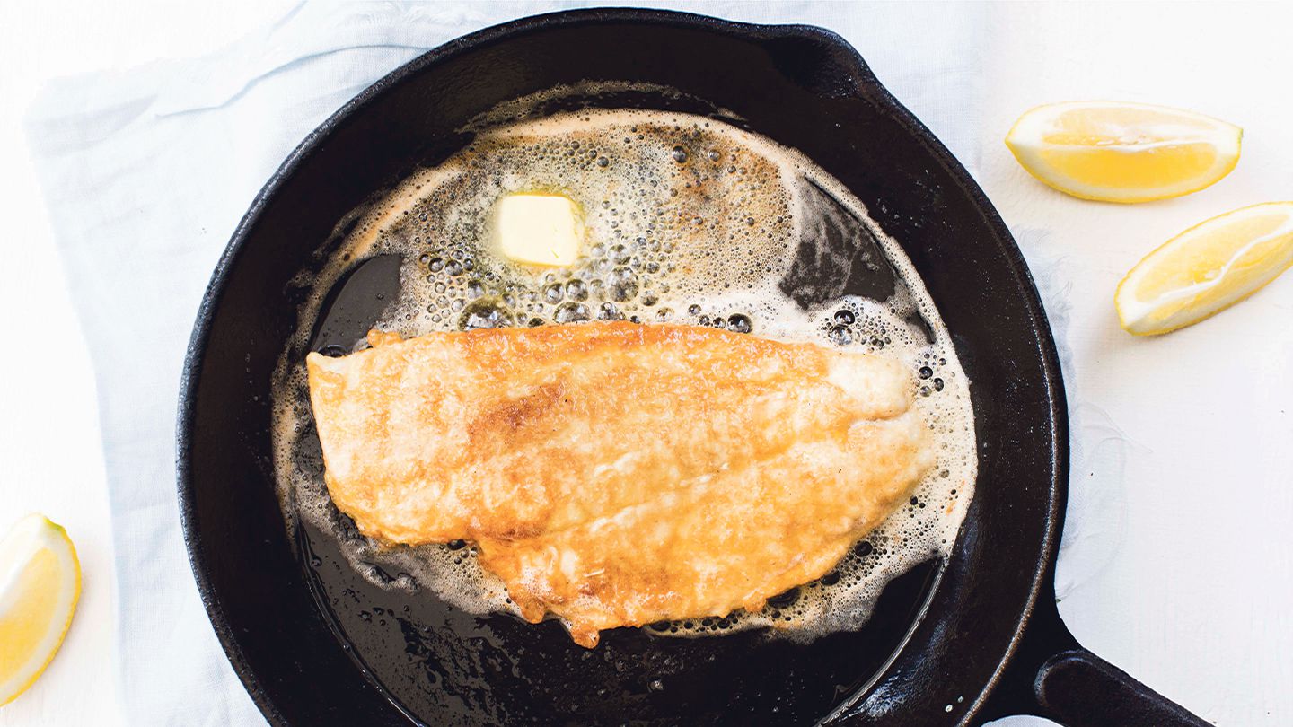 Pan frying fish 