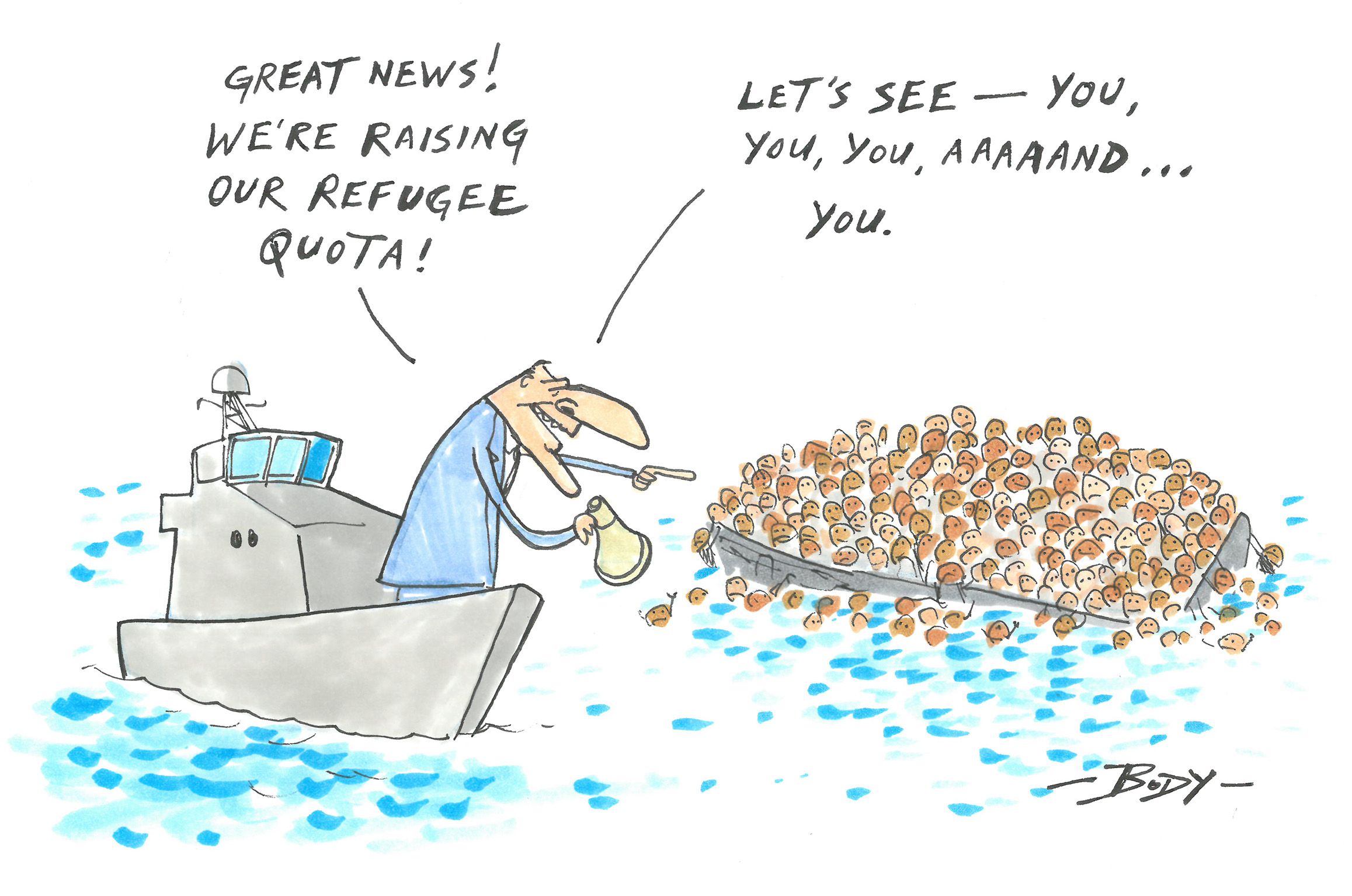 sales quota cartoon