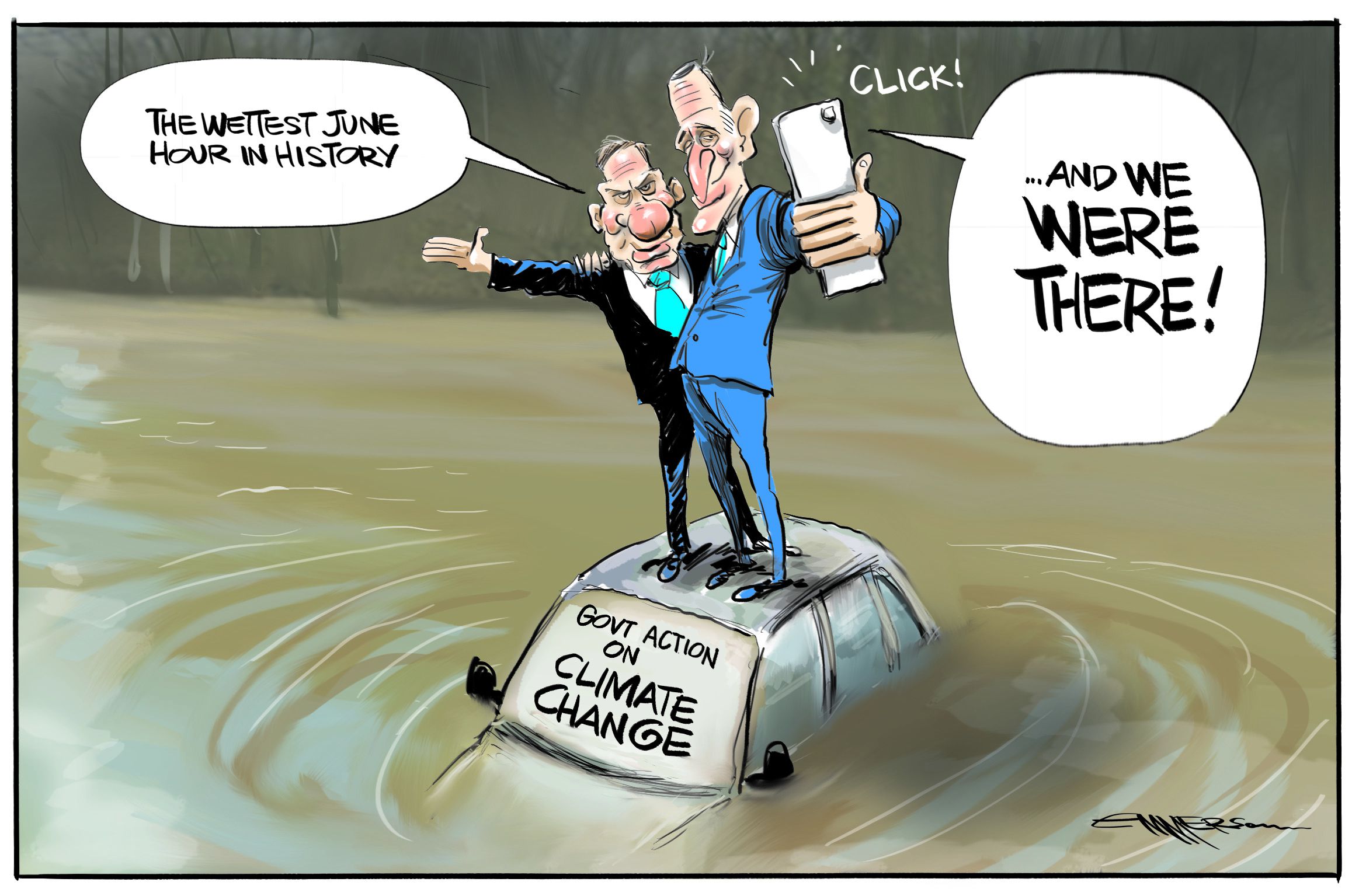 Cartoon: Goverments action on Climate Change - NZ Herald