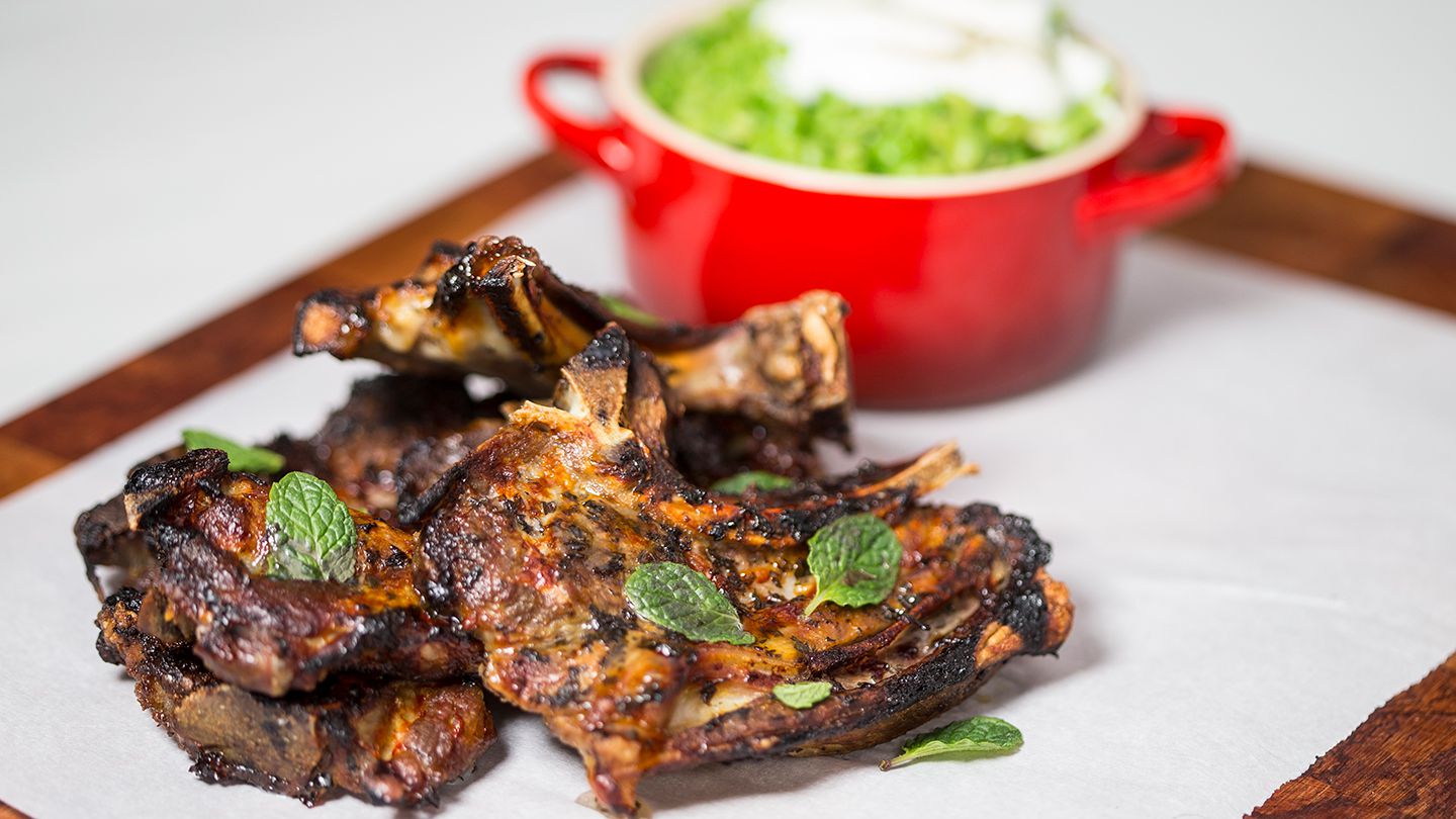 Wood Fired New Zealand Lamb Chops with Fresh Mint Sauce Recipe