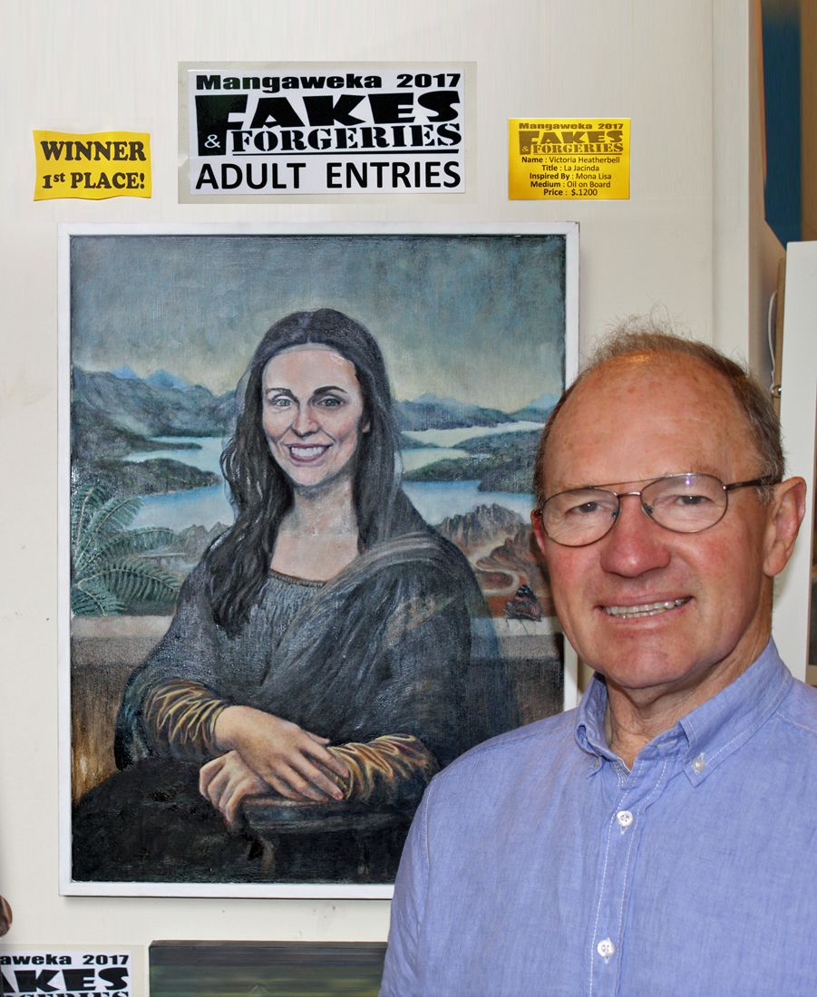 Jacinda Ardern as Mona Lisa wins Mangaweka art competition - NZ Herald