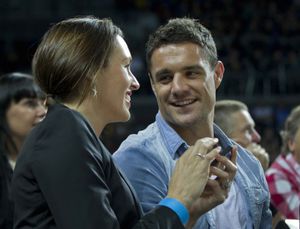 Dan Carter and his wife Honor Carter attending the Cerruti 1881