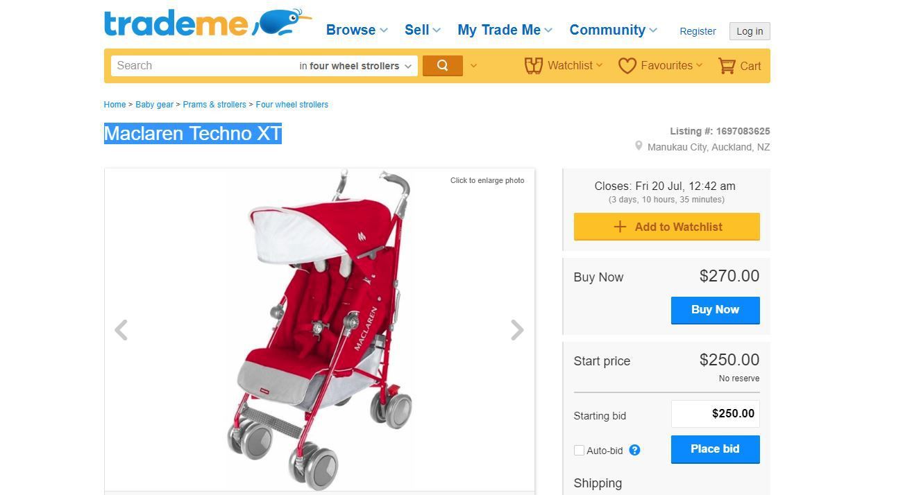 Maclaren quest stroller store nz